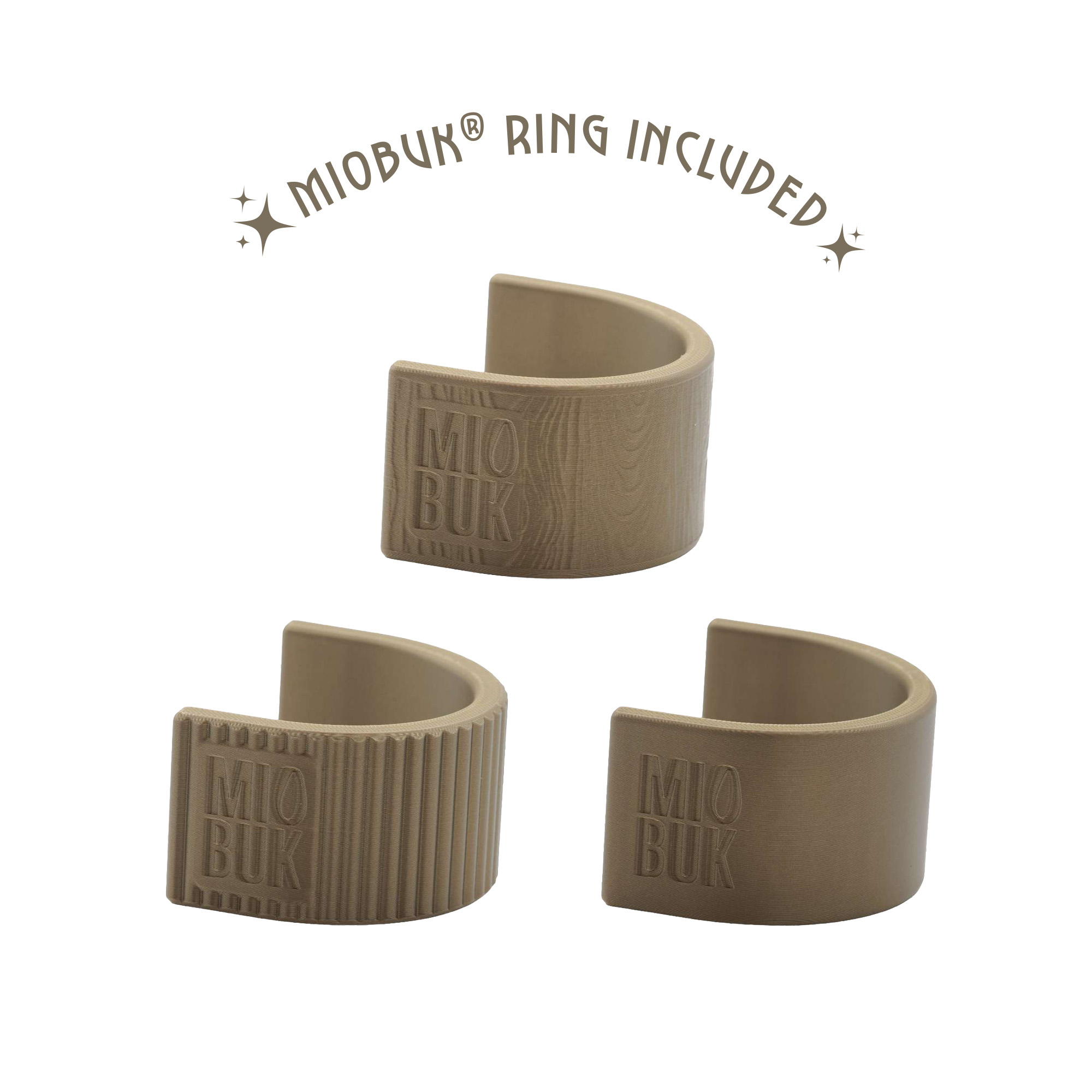 I tre MIOBUK® Ring inclusi nel set Il Signore degli Anelli™