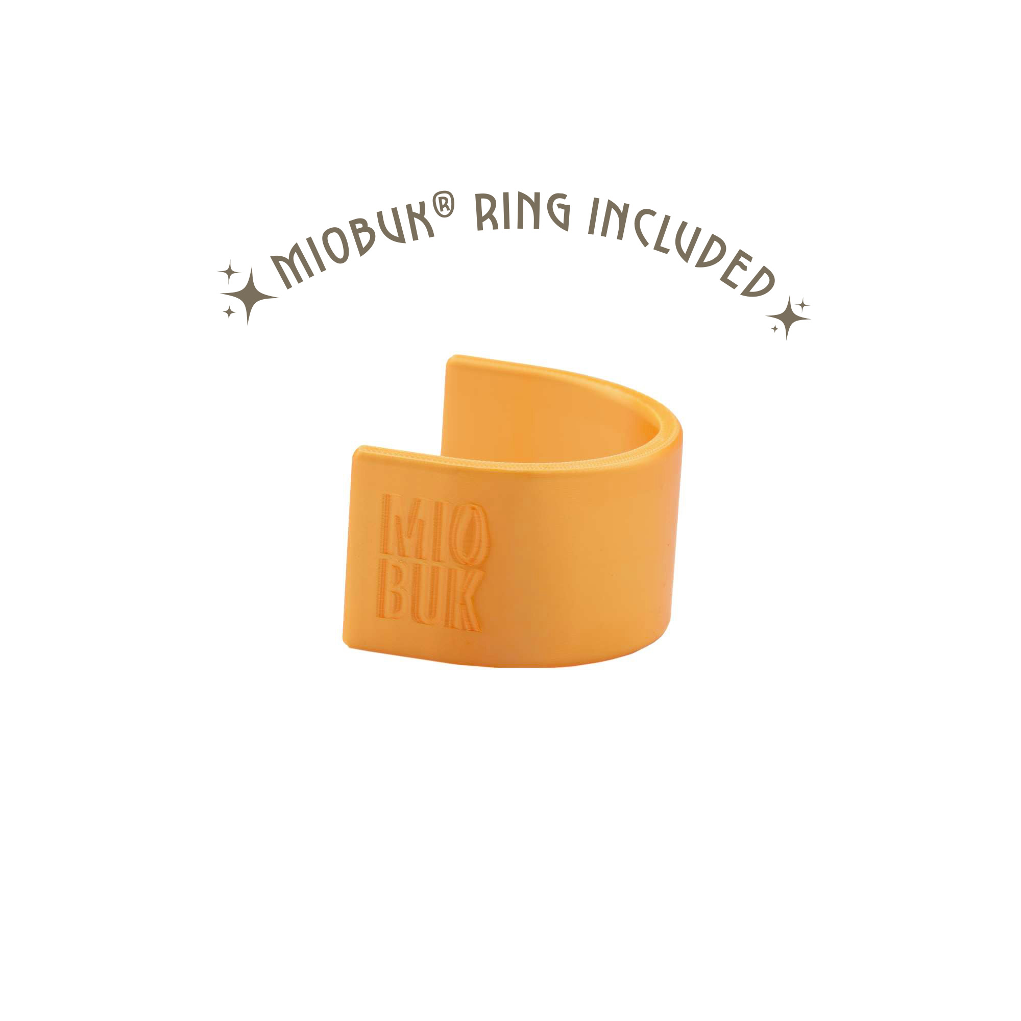 MIOBUK® Ring in finitura Liscio Oro Giallo, incluso nella confezione del taccuino