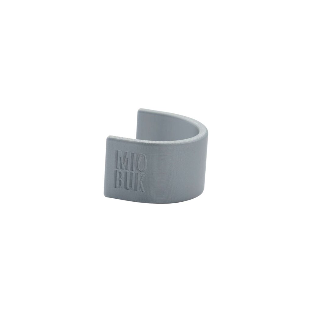 Bague MIOBUK® lisse, finition argentée